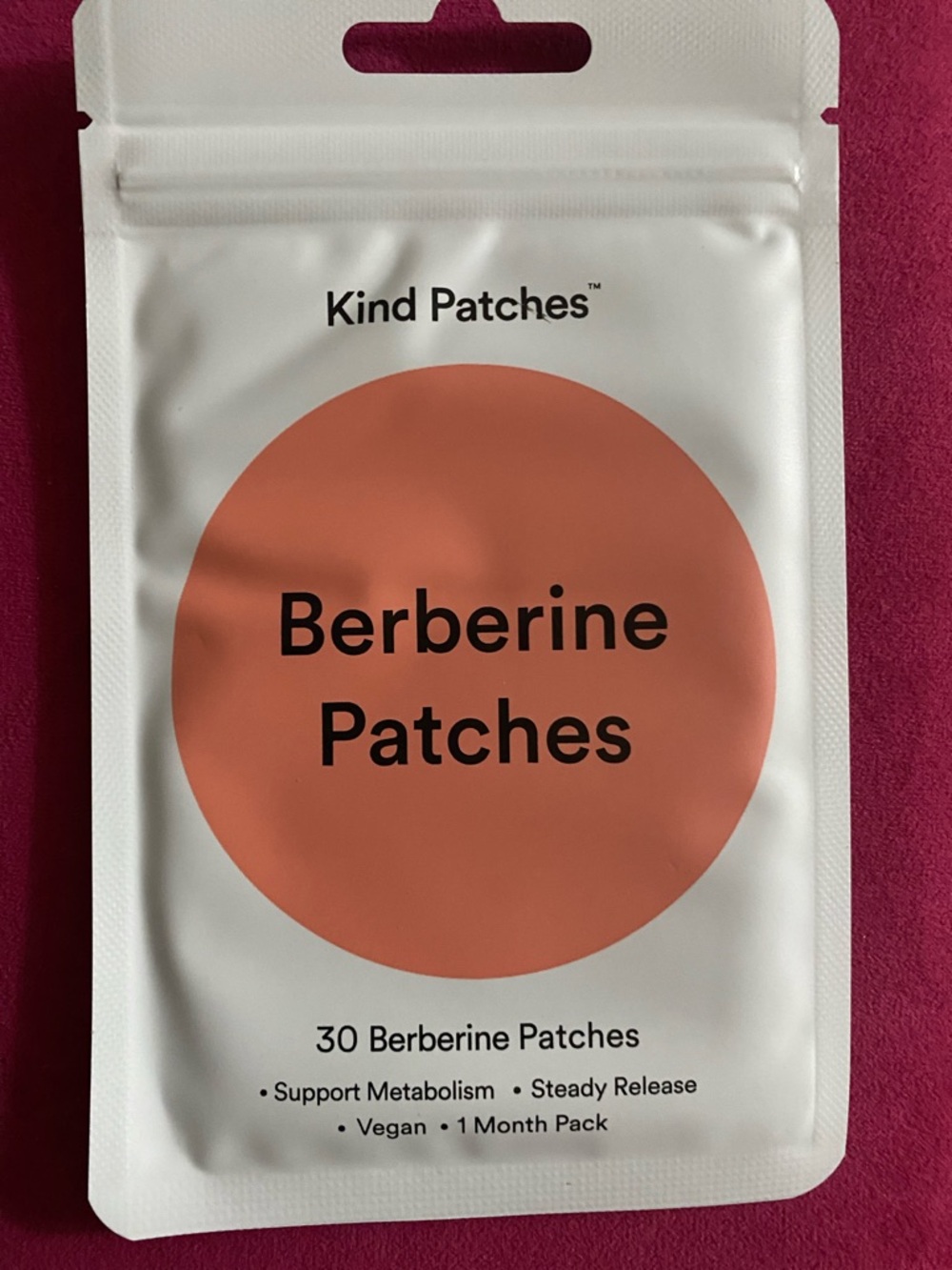 Kind Patches Berberine Support Patches - 30 per pack/Coral Dot Pack